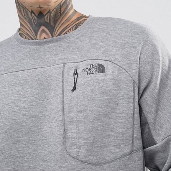 The North Face Slacker Crew Neck‎  Sports Stretch Gray Men’s Size Medium - Picture 3 of 9